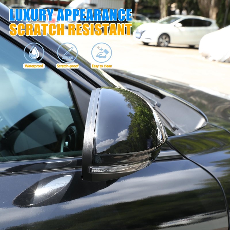 LLKUANG Car Rearview Mirror Cap Decoration Cover for Alfa Romeo