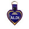 Shopping cart Aldi quarter holder HEART SHAPE yellow keychain key
