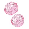 TOVINANNA 2Pcs Pink Crystal Nail Art Cleaning Cup with Lid
