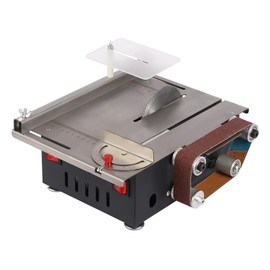 2-in-1 Belt Sander Mini Table Saw 200W Bench Sander for Wood PVC Acrylic Plastic Bamboo,7 Gears Speed, 0-90° Adjustment