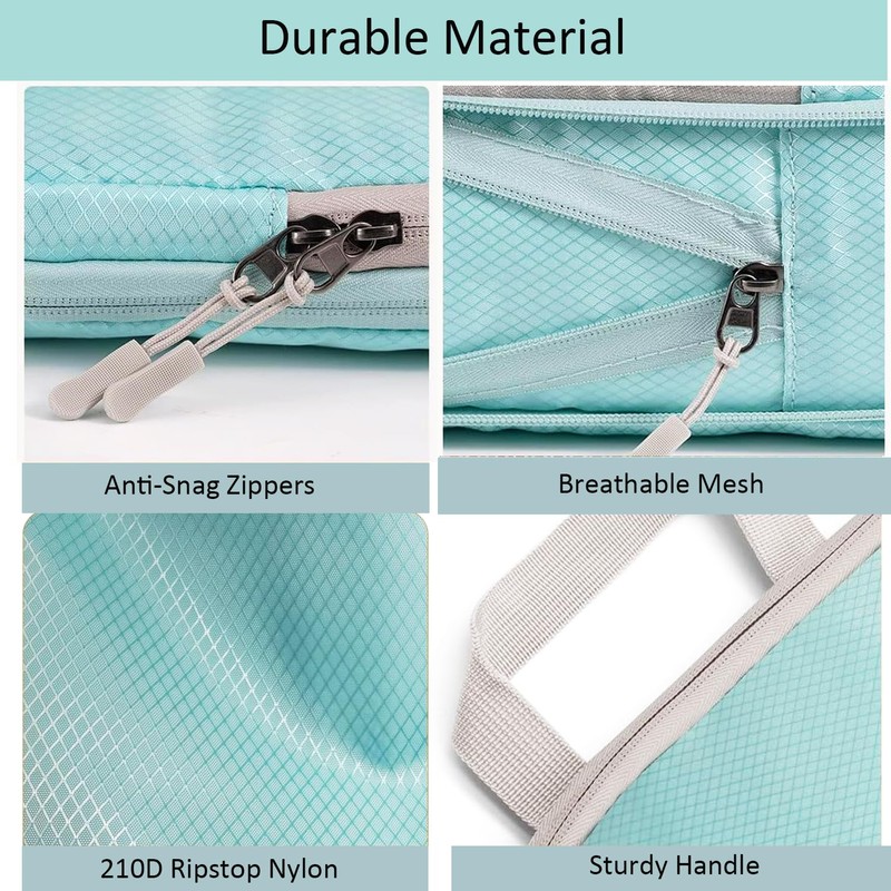 Compression Packing Cubes for Carry On Suitcases,6pcs a Set Compression