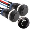 APIELE 12mm Latching Push Button Switch Pre-Wired 150mm High Round