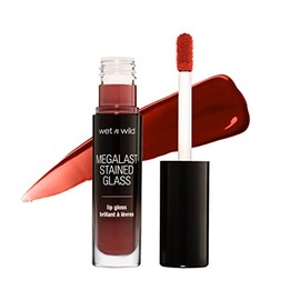 Wet n Wild Mega Last Gloss Stain Not Guilty – Labial Líquido Brillante Rojo Intenso, Alta Pigmentación y Larga Duración, Hidrata y Da Color con Efecto
