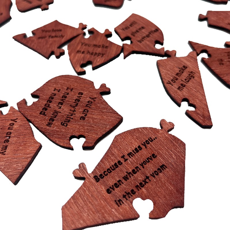 Wooden Heart Puzzle Valentines Day Heart Shape Puzzles Romantic Love
