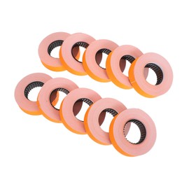 Operitacx 10 Rollen Pricemarker Etikettierer Zubehör Orange Aufkleber Kupfer Platte Aufkleber Marker Zubehör Marker Etikettierer Papier