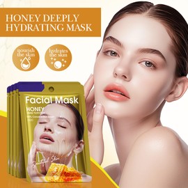 7 Stück Moisturizing Mask Fruchtig Gesichtsmaske, Feuchtigkeitsspendende Und Beruhigende Gesichtsmasken Reparierende Tuchmaske Gesichtsmasken Zur Hautpflege, Glättende Haut,Verbessert Elastizität
