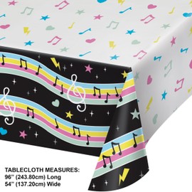 Trendware Birthday Beats Disco Party Paper Tablecloths, 3 ct