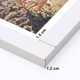 Picture Frame A4, Set of 3 Versatile Picture Frame 21 x 29.7cm, with Safe Perspex Front & Wall Hanging Hooks- For Display, Landscape or Portrait Orientation, Wall-Mount & Desk Stand (White)