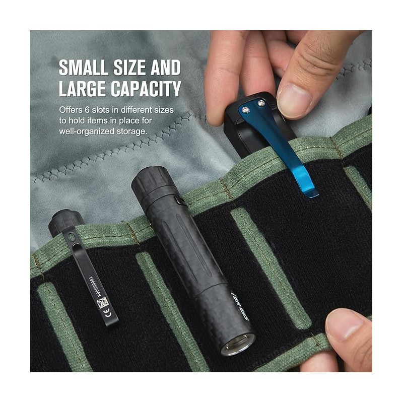 OKNIFE Exploit Mini Tactical EDC Pouch, Multifunctional Flashlight Knife Bag,