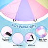 1 Pcs Kids Play Parachute 10 ft Rainbow Pastel Parachute