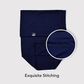 Basic Sense Multifunctional Headwear Cotton Rich Sports Snood Neck Warmer Gaiter, Medium Navy