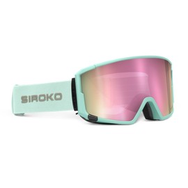 SIROKO - Snowboard and Ski Goggles with Magnetic Lens G3 Gulmarg Green