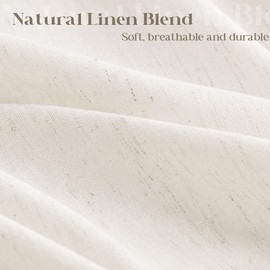 Cream 96 Inch Shower Curtain Linen Extra Long Shower Curtains for Bathroom Boho Farmhouse Natural Ivory Water Repellent Extra Tall Shower Curtains 72x96 Inches Long Shower Curtains with Hooks 8 Ft