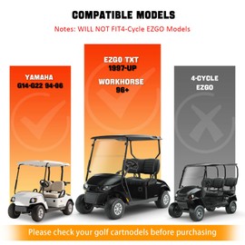 LEAPGOMAX EZGO Golf Cart Replacement Brake Shoes Pads 27943G01 70795G01 Fits E-Z-GO Medalist 1997+, EZGO TXT 1997+, Workhorse 96+, Yamaha G14-G22 94-06(Note: Not Fit 4-Cycle EZGO)