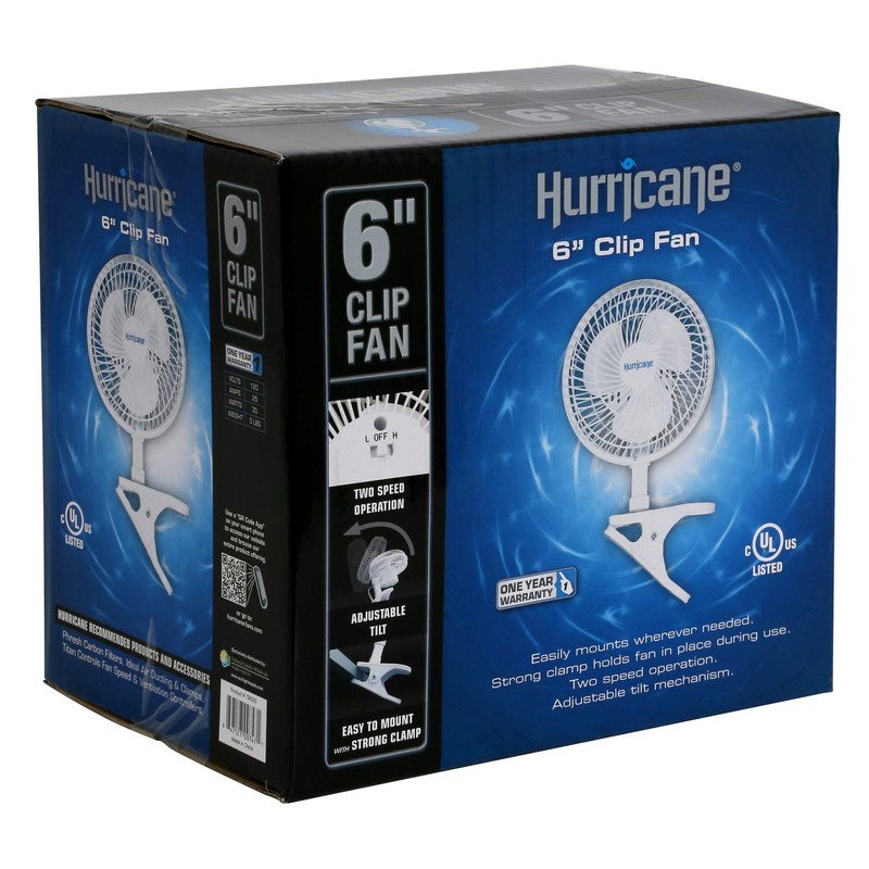 Hurricane Classic 6 Inch Clip Fan, 2 Speed Portable Desk