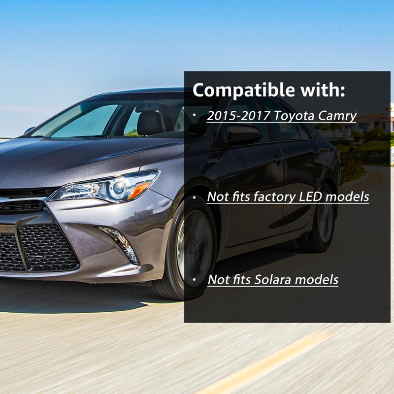 Headlights Assembly Pair for 2015 2016 2017 Toyota Camry LE/SE/XLE/XSE
