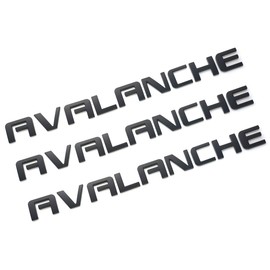 3Pcs Matte Black AVALANCHE Nameplate Emblem Plastic Letter Badge for Gm 07-16 AVALANCHE (Matte Black)