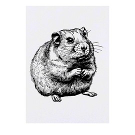 Azeeda 'Hamster' Temporäres Tattoo - Hautfreundlicher & Ungiftiger Abziehbild · Wasserfest (TO00070509)