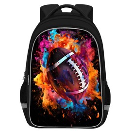TILYTADLY School Backpack For Boys - American Football Boys Backpack For Kids Children Teens Elementary Middle School - Boys Backpacks Ages 6-18，17″ Bookbag Travel Back Pack