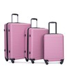 Udorich Lightweight and Durable 3 Piece Luggage Set with Spinner