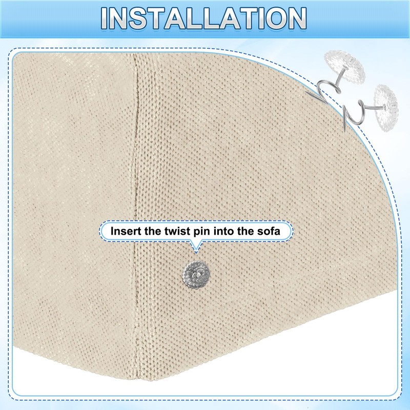sourcing map 2Pcs Stretch Armrest Covers, Chenille Soft Armchair Slipcovers