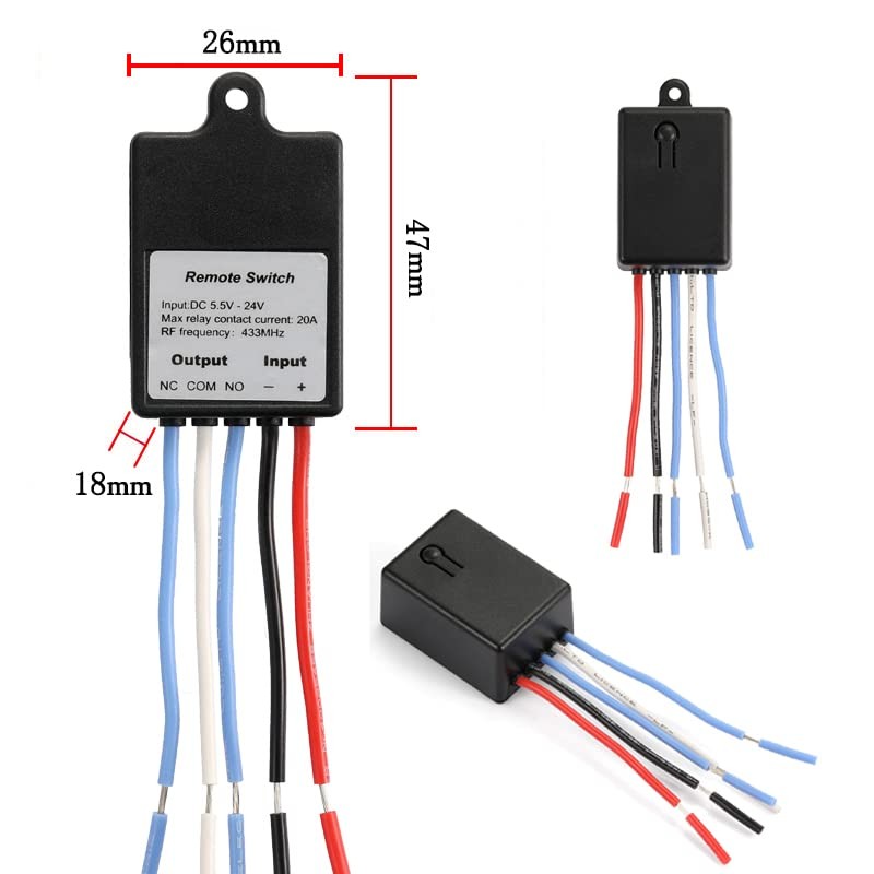 QIACHIP 12 V Wireless Switch with Remote Control, Wireless Relay