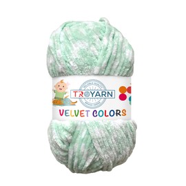 Troyarn Velvet Colors Chenille Baby Blanket Yarn Amigurumi Yarn for Crocheting and Knitting Super Bulky 100 gr (131 yds) (10231)