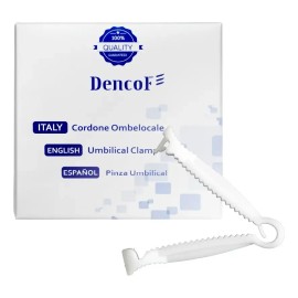 Pinza Umbilical Plástica Dencof Desechable Estéril 50 Piezas