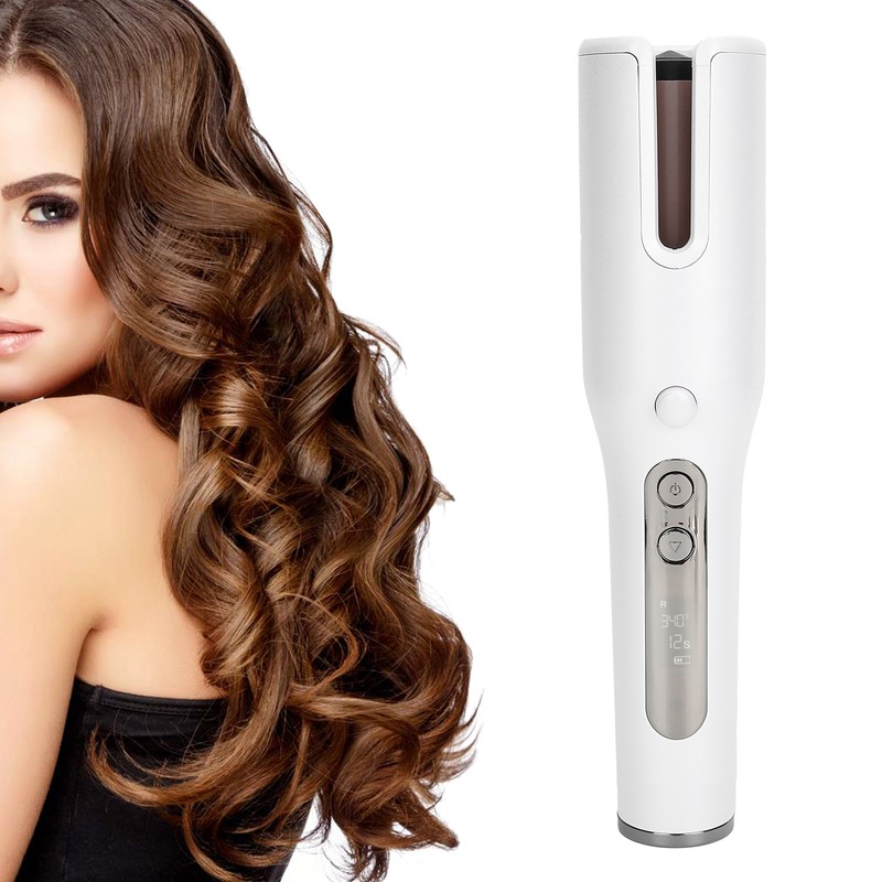 34W Automatic Hair Curler USB Wireless Charging LCD Screen Hair