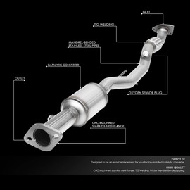 DNA MOTORING Rear Catalytic Converter Exhaust Pipe Compatible with 07-15 Nissan Altima 2.5L, NOT for Hybrid, 20010-JA000 18343 6439090 54782 40919 0961460, EPA Compliant, OEM-CONV-058