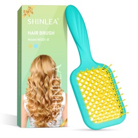 SHINLEA Hair Brush without Pulling for Wet and Dry Hair, Quick-Drying, Ventilated Detangle Hair Brush for Women, Men, Children, Reduces Hair Breakage, Eliminates Knots (Blue)