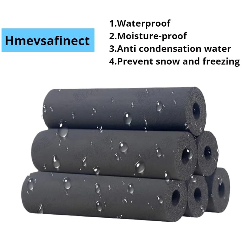 Hmevsafinect 2 Pcs Pipe Insulation Foam Tube, 3/8" TK.x 5.9