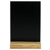 HMF 46452 Acrylic Table Stand Chalkboard with Wooden Base T-Stand