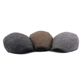 Celtic Circus Irish Tweed Ivy Cap | Beret Cabbie Flat Traveling Hat Black