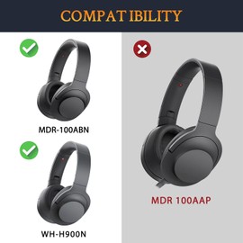 SOULWIT Kühlgel Ersatzpolster Ersatz Ohrpolster Kompatibel mit Sony WH-H900N (h.Ear on 2 Wireless) & MDR 100ABN (h.Ear on Wireless) Noise Canceling Over-Ear Kopfhörer