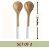 Folkulture Salad Servers or Salad Tongs, Wooden Utensils for Serving