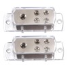 WOFASHPURET 2pcs 4 Audio Splitter Amplifier Power Car Distribution Block