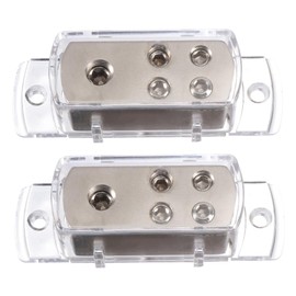 WOFASHPURET 2pcs 4 Audio Splitter Amplifier Power Car Distribution Block 4 Way Distribution Block Car Accessories Car Boat Amplifier Ground Distribution Block Splitter Car Car