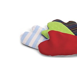 ALDONZA guantes con telas de diferentes texturas para estimulación temprana de bebés                                                                  
