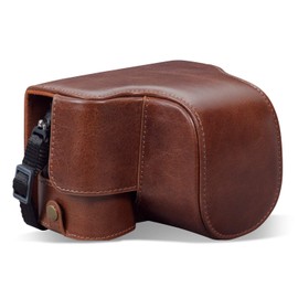 MegaGear MG1953 Ever Ready Genuine Leather Camera Case compatible with Sony Alpha 7C - Brown