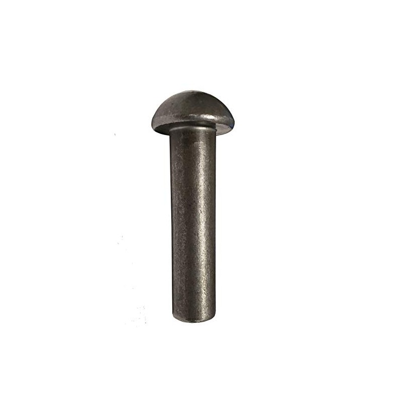 5/8" Diameter X 2-1/2" Long Solid Steel Round Head Rivet,