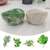 AGLOO Handmade Pottery Herb Stripper Bowl - Ceramic Herb Peeler