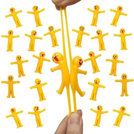 30 PCS Creative Stress Relief Toys - Stretchable Yellow Characters for Kids - Christmas Toys Folded in Semi Soft Adhesive Ventilation Dolls (Style Randomly Sent)