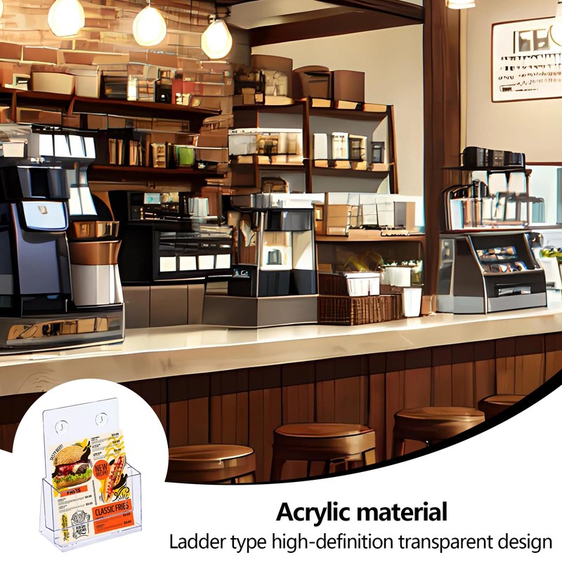 MHYMX Flyer Stand, Pack of 2 Brochure Holder, Table Acrylic