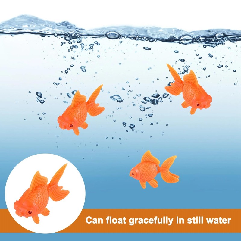 WsjiaboFux 10Pcs Orange Aquarium Fish Bowl Tank Artificial Floating Plastic