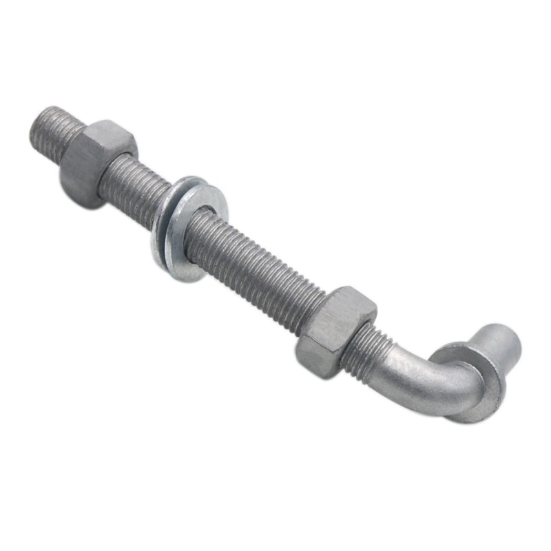 2PCS Qlvily 6" J-Bolt Post Hinge, 5/8" Male Pin J-Bolt