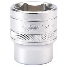 Draper 16617 1/2" Square Drive 6 Point Socket, 26mm Size