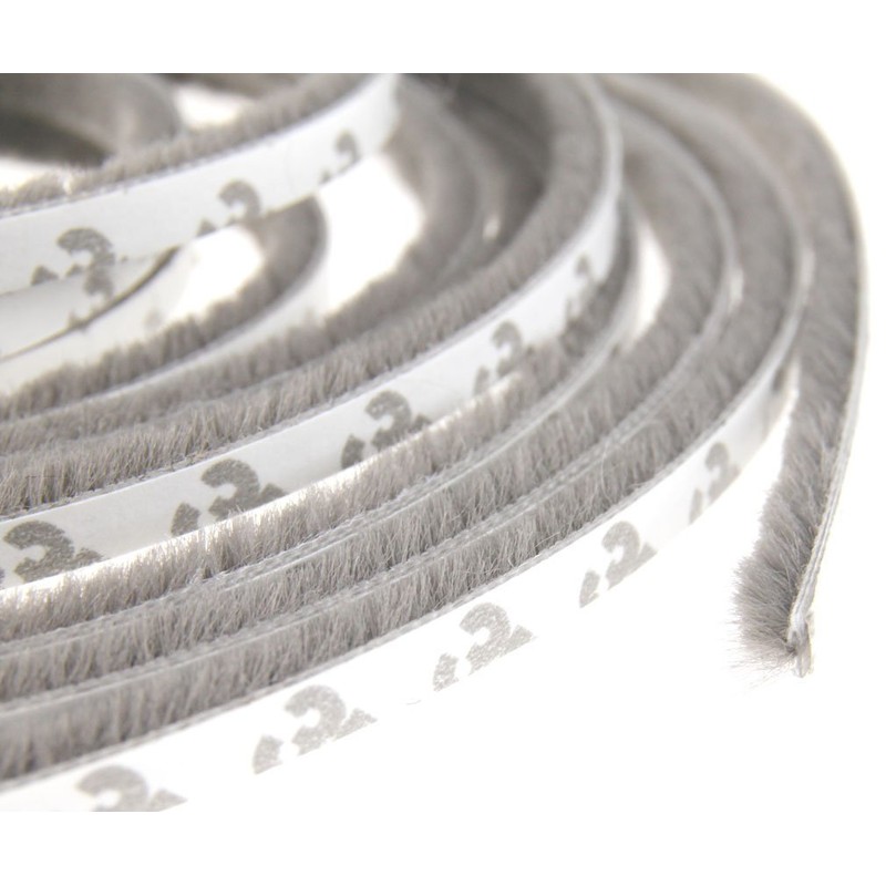 2PCS 6mm x 6mm Door Window Frame Excluder Brush Strip