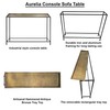 The Urban Port Aurelia 48-Inch Console Sofa Table, Artisanal Hammered