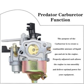 Fullas Huayi Carburetor P19 Compatible with Predator 212cc Honda GX200 GX160 Westinghouse Champion 196cc 212cc Engine Pressure Washer Replaces #16100-ZL0-W51